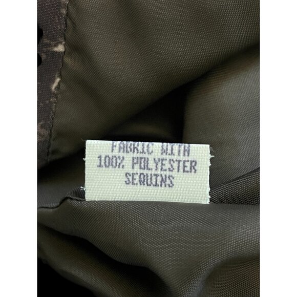 Rickie Freeman Sequin Jacket Brown 10 Snake Print Made in USA Elegant - Picture 9 of 9